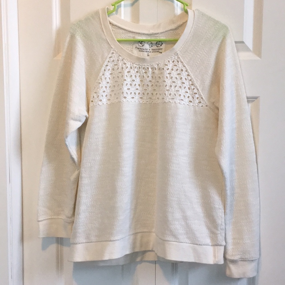 Ivory lightweight cotton sweater